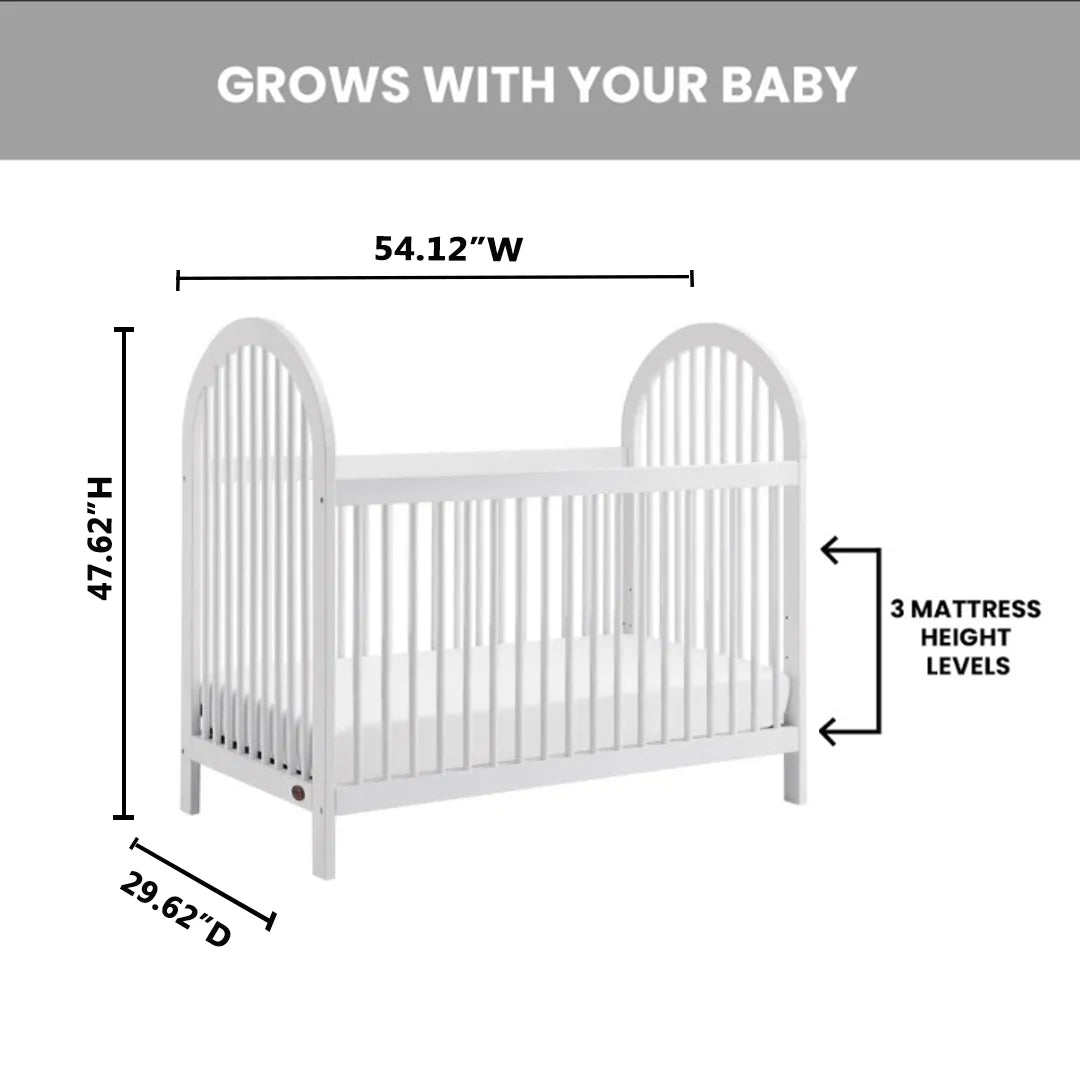 Everlee 3-In-1 Island Crib, Whitewash