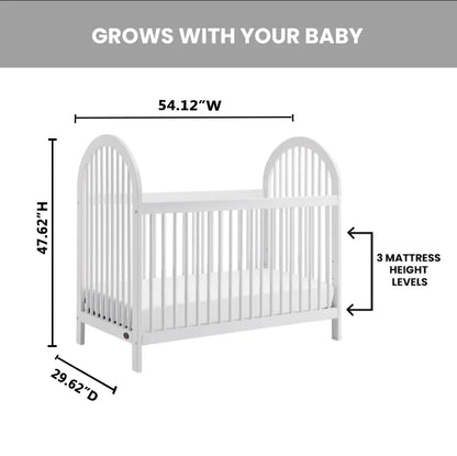 Everlee 3-In-1 Island Crib, Whitewash