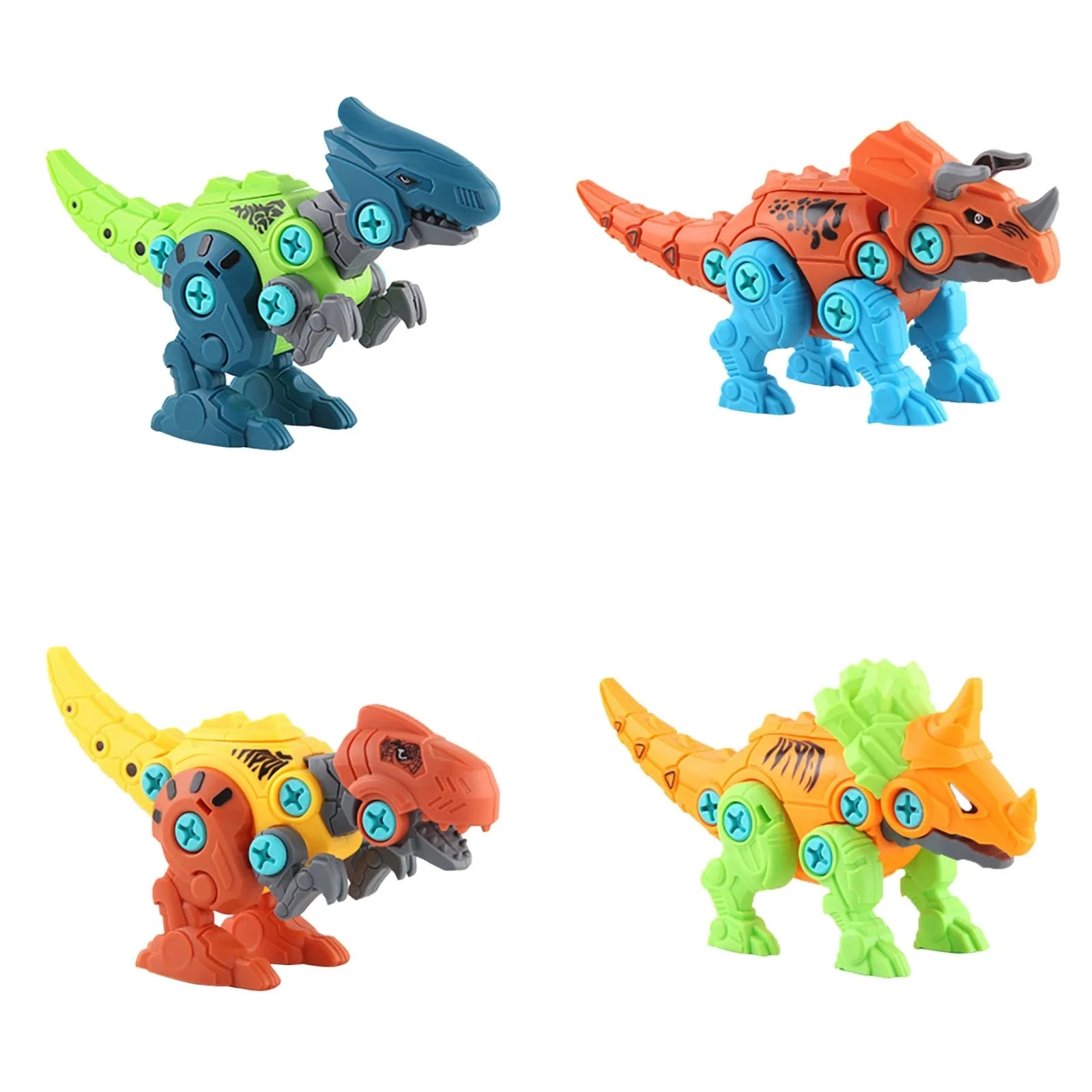 Take Apart Dinosaur Toys for Boys Building Play Kit with Screwdrivers DIY Construction Engineering Set and Learning for Kids 4 Dinosaurs Easter Christmas Birthday Gifts